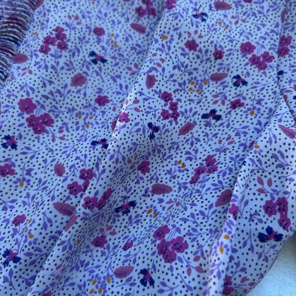 Vintage, floral, pleated, long sleeve dress, retro, feminine - Picture 2 of 9